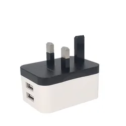 Universal Travel Adapter with Dual USB Charging Ports - International AC Power Converter Plug (Uk Plug)