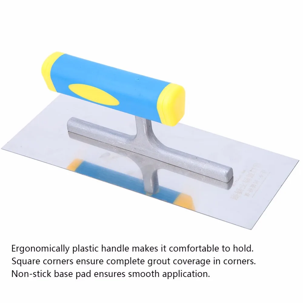 Профессиональный штукатурный шпатель штукатурный скребковый шпатель плитка пол Затирка Поплавковый плиточный инструмент ручной инструмент 240 мм