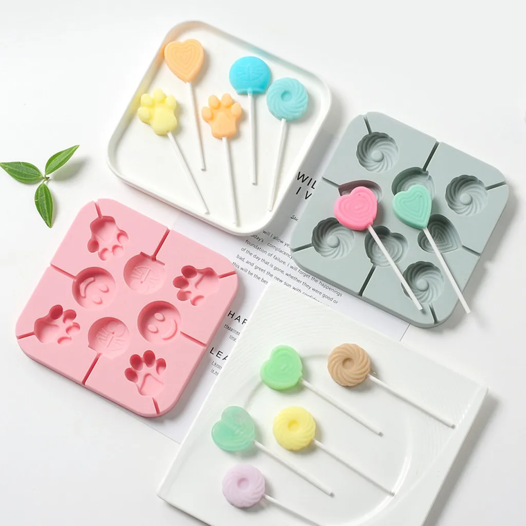 

3D Silicone Fondant Mould Cake Mold Chocolate Candy Baking Sugar craft Cartoon animal shaped Pastry lollipops Decorating Tool