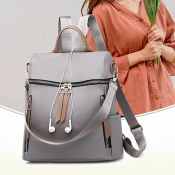 

Women Nylon Backpack Waterproof Anti-Theft Shoulder Bag School Rucksack New