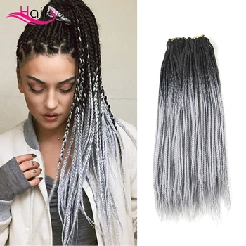 

Hair Nest Box Braids Hair Crochet Braids Synthetic Braiding Hair Extensions 24 Inch 30 Roots/pack Afro Crotchet Ombre Hair