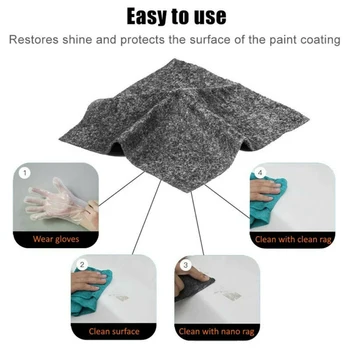 

20×10cm/7.87×3.94'' Scratch Remover Rag Portable Parts 3PCS Car Vehicle