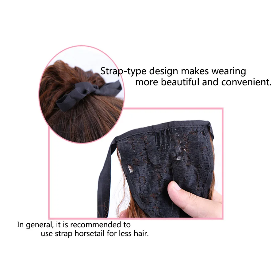 LVHAN Horsetail women tied fake ponytail long roll corn hot grip wig tail tied wig piece new Headwear Synthetic Ponytails