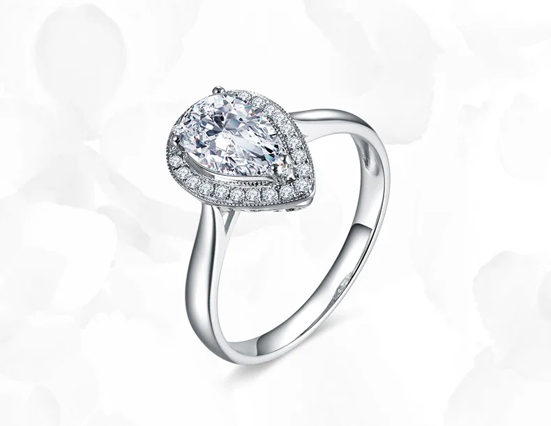 XZ Moissanite Бриллиантовое 18 К Золотое кольцо Настоящее 18 К Золотое кольцо из цельного золота Модная классика вечерние ювелирные изделия Новинка