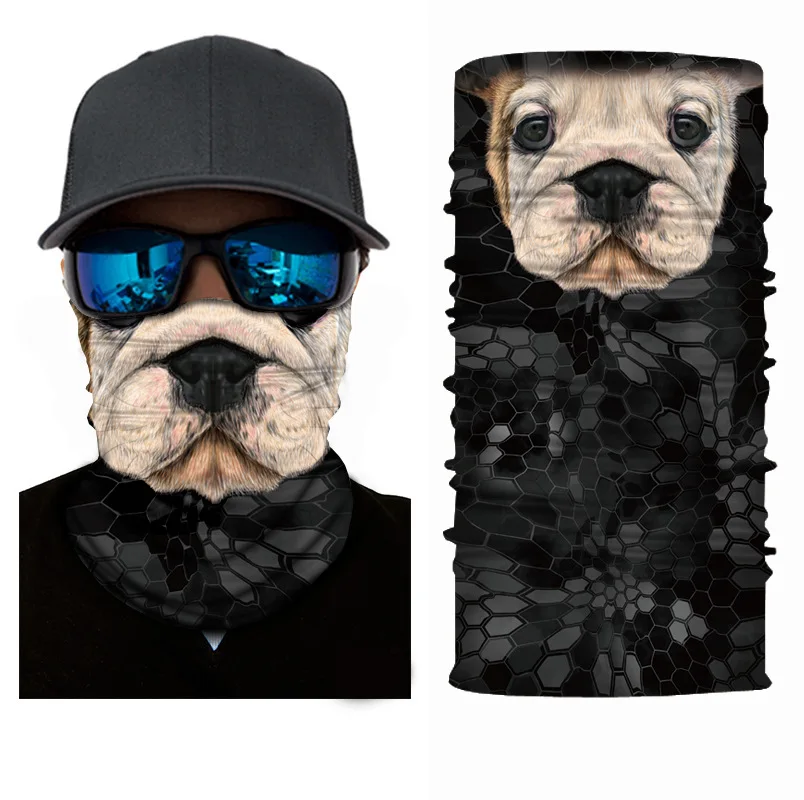 Personality dog face printing outdoor sports joker magic scarf Christmas funny joker scarf mask WHOLESALE