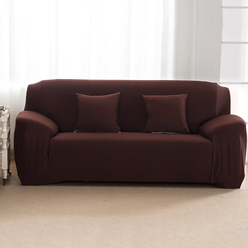 Простые эластичные чехлы для диванов из смешанной твердой ткани, товары для домашнего текстиля, чехлы для диванов, разноцветные глубокие чехлы для диванов для гостиной - Цвет: 04