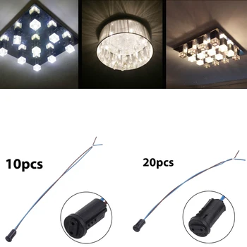 

10Pcs/20pcs G4 Lamp Holder Wire Base Socket Cable Connector Fitting Accessory Hight quality Silicon Cable LED G4 ceramics Lam