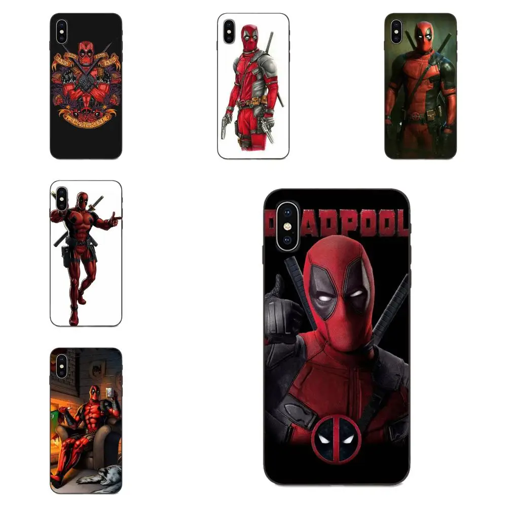 

Deadpool Marvel Soft TPU Cases Covers For Apple iPhone 4 4S 5 5S SE 6 6S 7 8 Plus X XS Max XR
