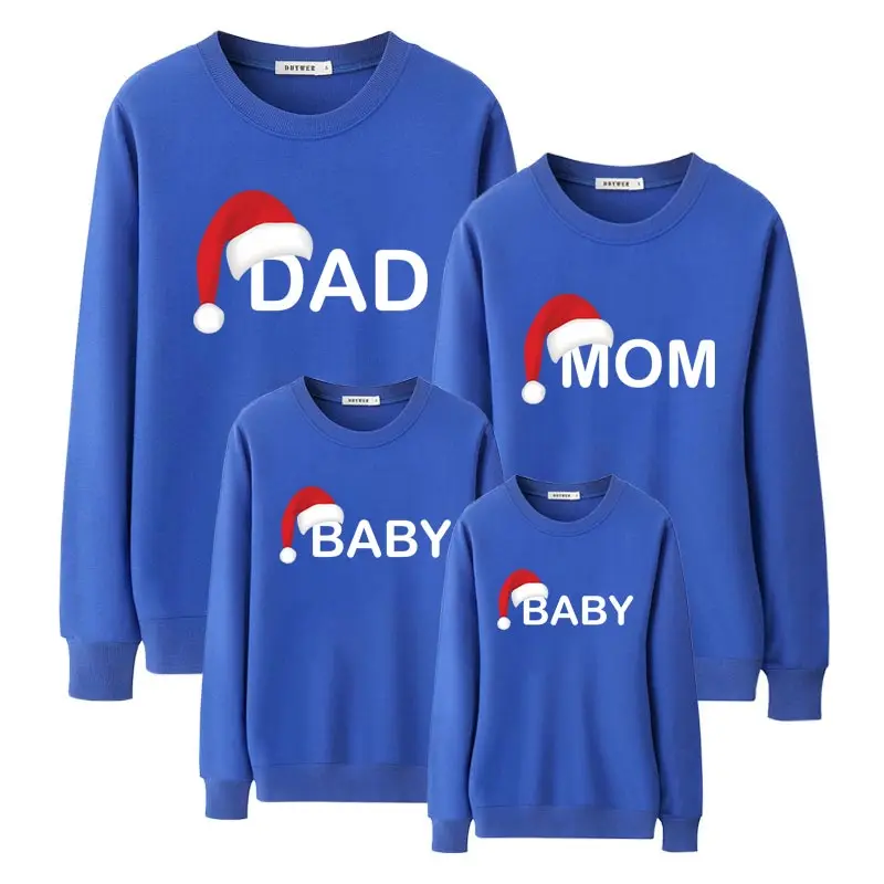 MVUPP; модные Семейные Топы; подходящая футболка для мамы, папы и меня; рождественские Семейные комплекты; Рождественская Шапка; Забавный Свитшот - Цвет: Color4