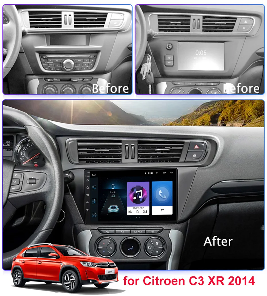 Для Citroen C3-XR- автомобильный Радио Мультимедиа Видео плеер навигация gps Android 8,1 аксессуары SWC BT wifi седан без dvd
