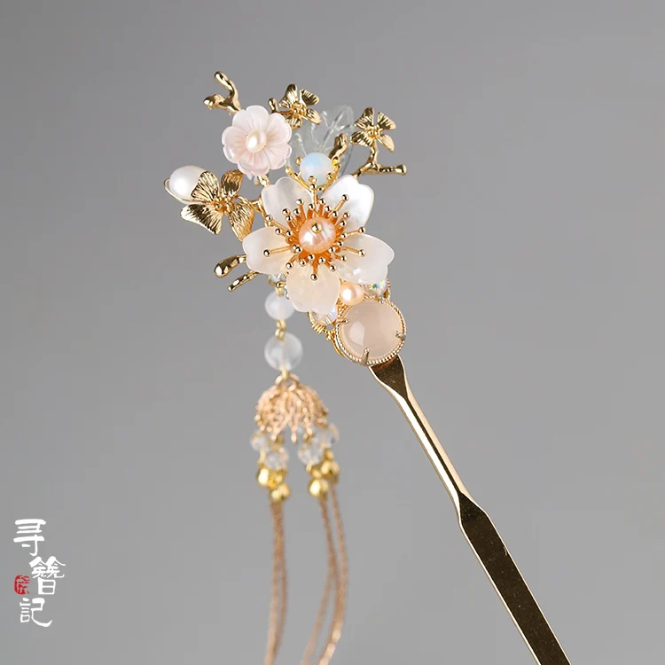 Ручная работа оригинальные аксессуары для волос Hanfu Kanzashi металлическая бабочка