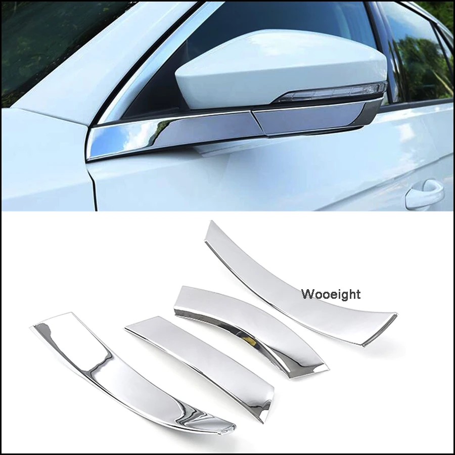 

Wooeight 4Pcs Bright Silver Car Rearview Left Right Side Door Mirror Caps Cover Trim Fit For Volkswagen VW T-Roc 2018 2019