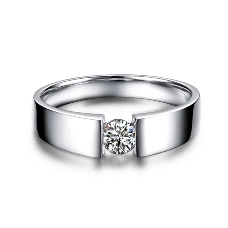 Классический 100% оригинальный набор серебряных колец 925 пробы 6 мм 1ct CZ SONA Алмазные