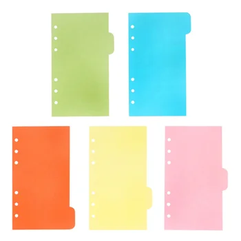 

6pcs A6 Dividers Set 6 Holes Ring Colored Notebook Binders Divider Index Page Tab Cards Set Notebook Accessories School Statione