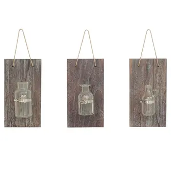 

Decorative Artificial Flower Wall Decor - Rustic Wall Hanging Sconces with Mason Jars and 1 Pack - Farmhouse Home Decor