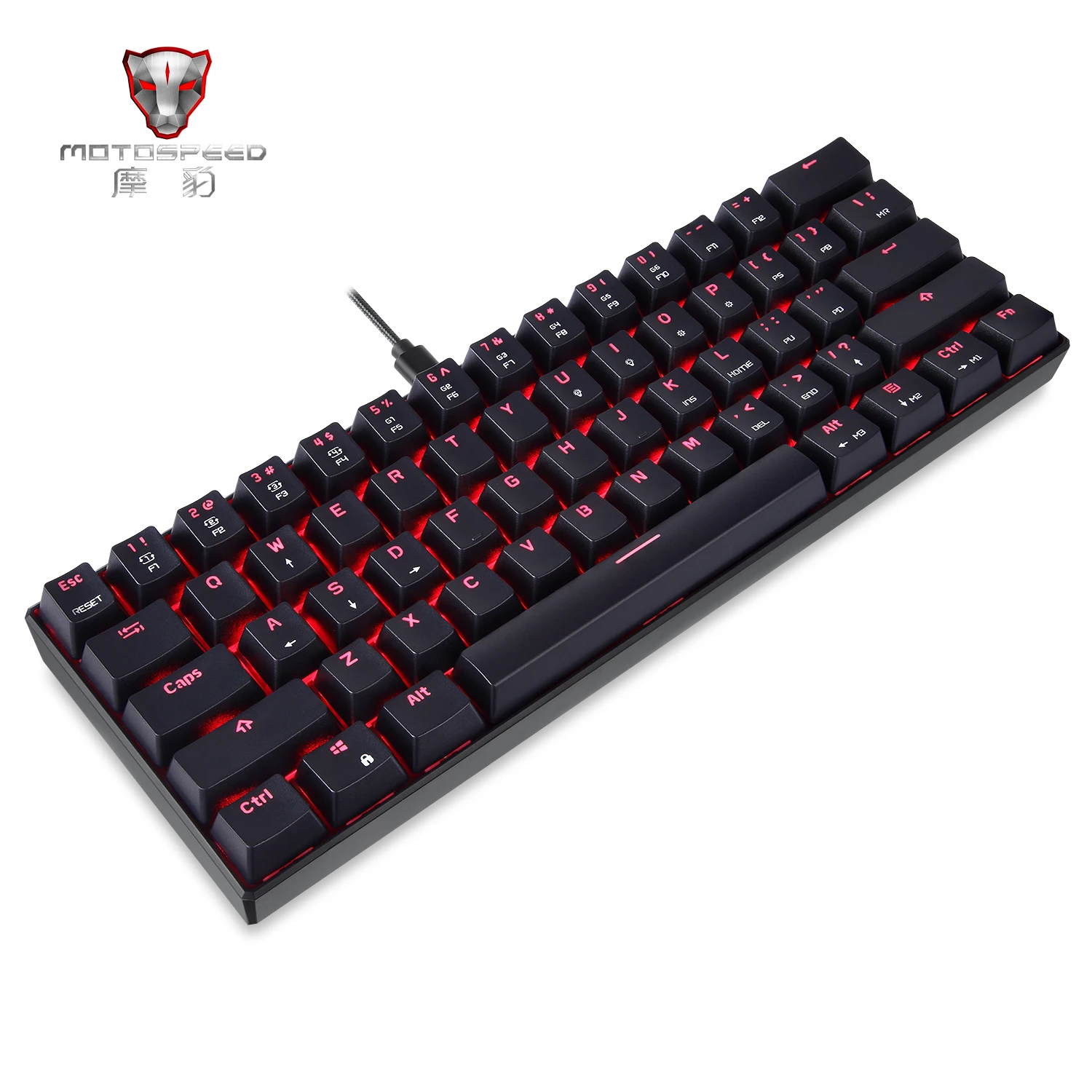 MOTOSPEED CK61 NKRO Mechanical Keyboard RGB Backlight with Kailh BOX Switch Gaming Keypad 2ms Response Speed All Anti-ghost Keys