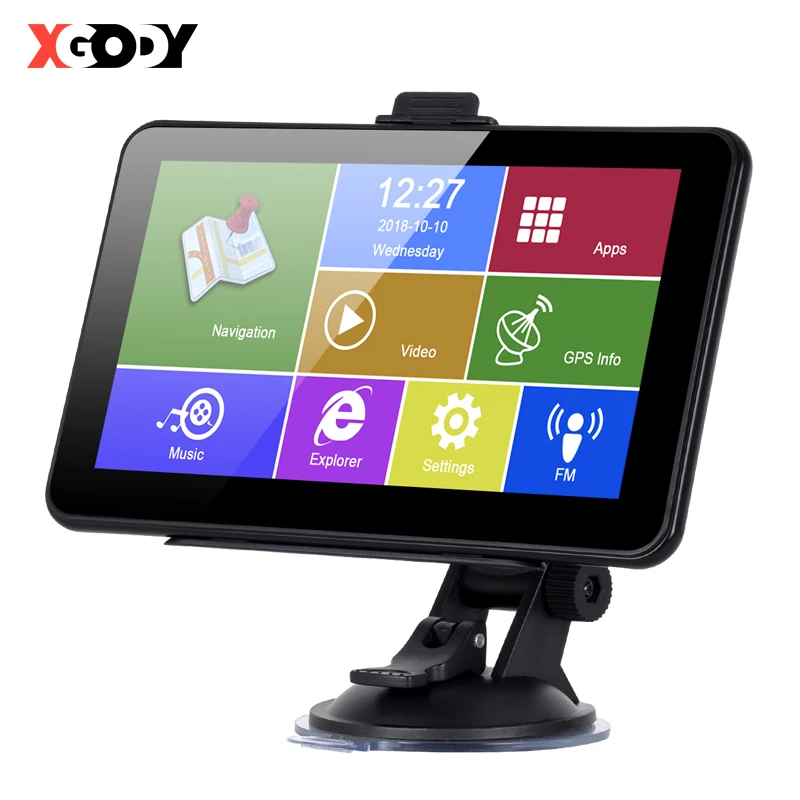 

XGODY 7 Inch Car GPS Navigation Android 2 in 1 Tablet PC 16GB WiFi Bluetooth Auto GPS Car Navigator Sat Nav Navitel Europe Map