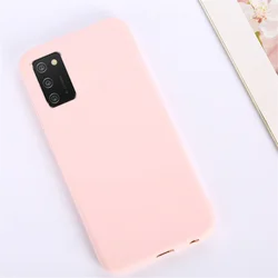 Candy Solid Color Matte Silicone Case - Ultra-Thin, Soft TPU Back Cover for A02S (Light Pink)