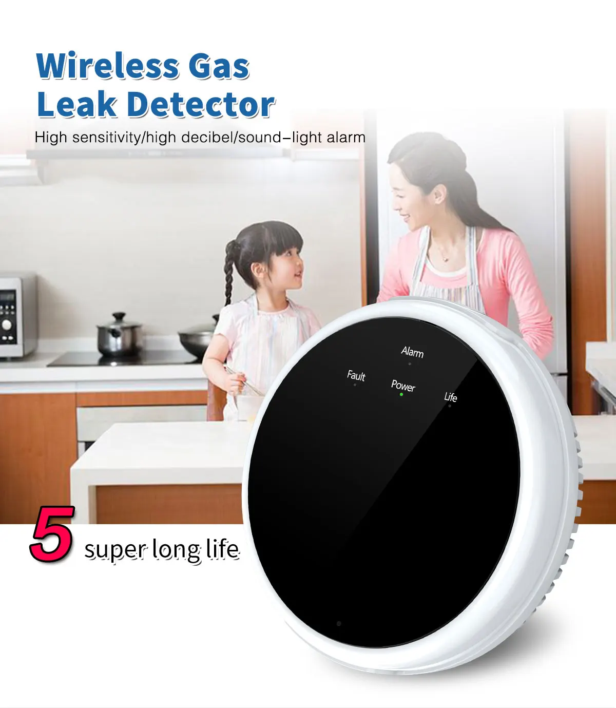 best alarm keypad GARDLOOK WiFi LPG GAS Leakage Natural Combustible Detector & 433MHz Gas Leak Sensor Alarm Optional Use For Home Security System tuya wifi sos button