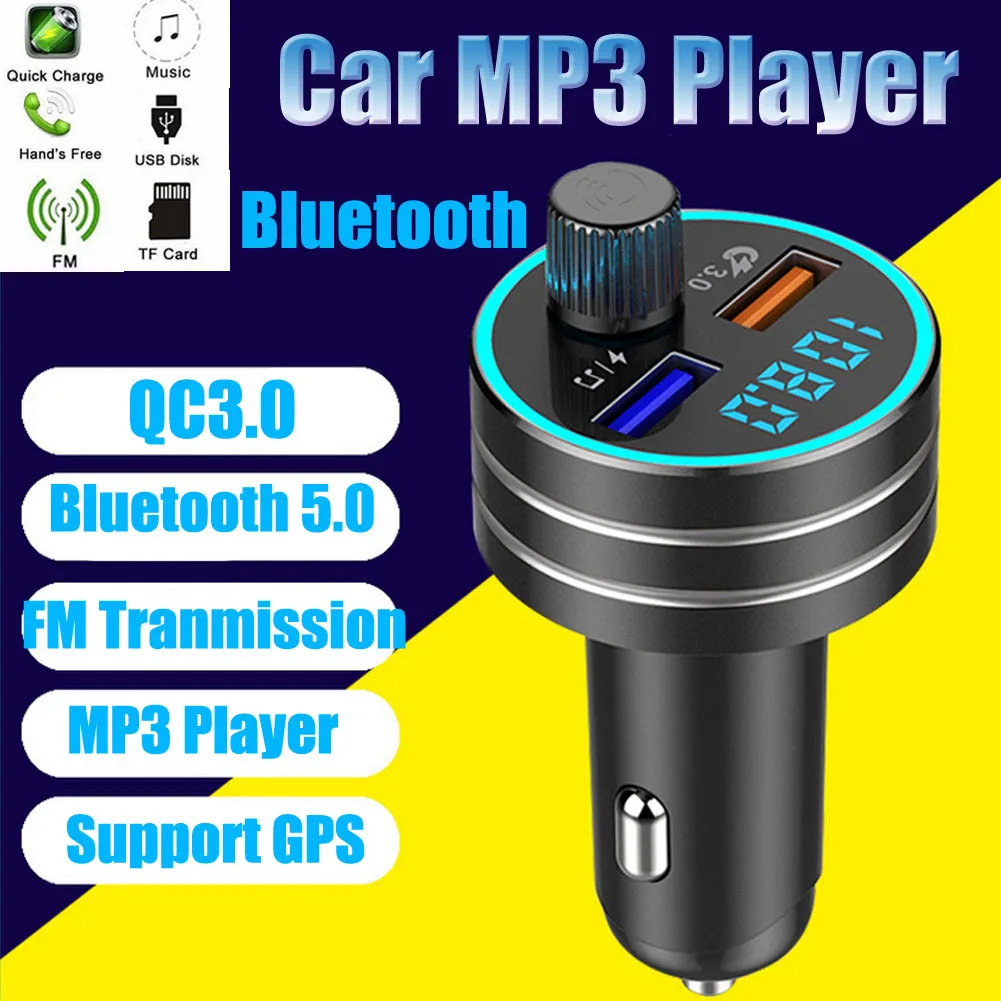 SH489 Bluetooth 5,0 fm-передатчик Handsfree автомобильный комплект MP3-плеер USB Комплект