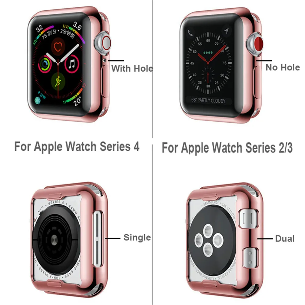44 мм 40 ТПУ Тонкий чехол защитный для Apple Watch серии 6 5 4 3 2 Чехол 42 38 м iWatch 6|Часы Чехлы|
