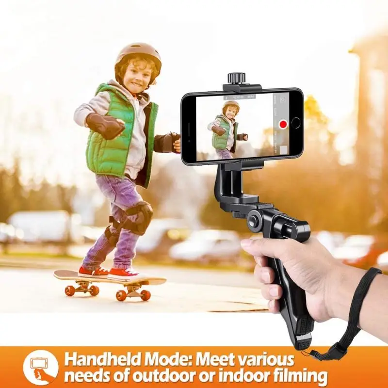 2-In-1 Universal Mini Tripod Cellphone Pegangan Stabilizer Desktop Dest Berdiri First Ponsel Pemegang Selfie untuk iPhone Xiaomi Samsung