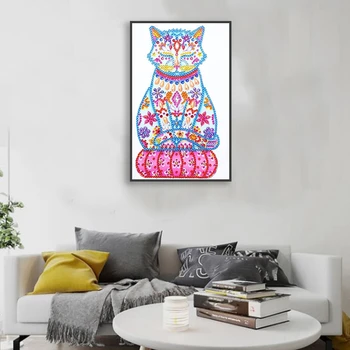 

DIY 5D Diamond Painting Kit for Adults Diamond Art Kit,Paint with Diamonds Embroidery Painting Cross Stitch - Cat