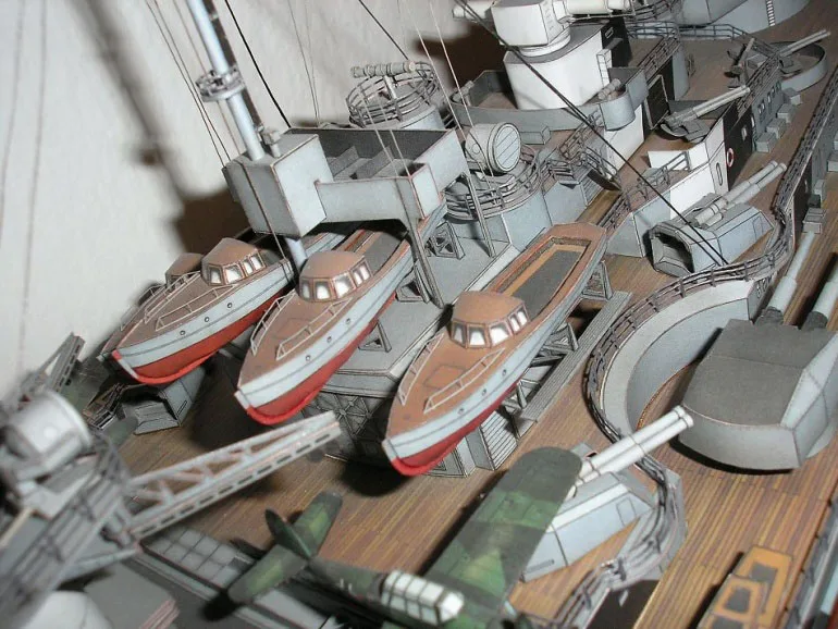1/200 1/280 Вторая мировая война Германия Bismarck GPM182 полная версия Бумажная