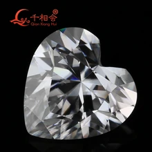 DF GH IJ цвет белый в форме сердца Алмазная огранка Sic материал муассаниты свободно Прикрепленный драгоценный камень qianxianghui