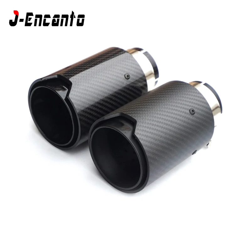

1PC Universal Racing Muffler M LOGO Carbon Fiber Exhaust tips M Performance Exhaust Pipe For bmw e90