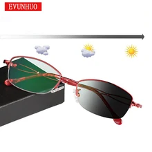 EVUNHUO, новинка, солнцезащитные очки с переходом, фотохромные очки для чтения, женские очки для пресбиопии с диоптриями, очки с коробкой, 1,0-6,00