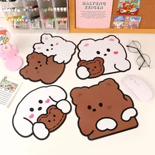 Tapis de souris en caoutchouc antidérapant Kawaii, 1 pièce, joli Animal, pour ordinateur, bureau, décoration de la maison