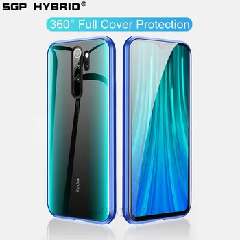 

Note8T Magnetic Adsorption Metal Phone Cases Xiaomi Redmi Note 8 Note8 T Pro K30 K20 Pro Glass Magnet Cover Coque Global Case