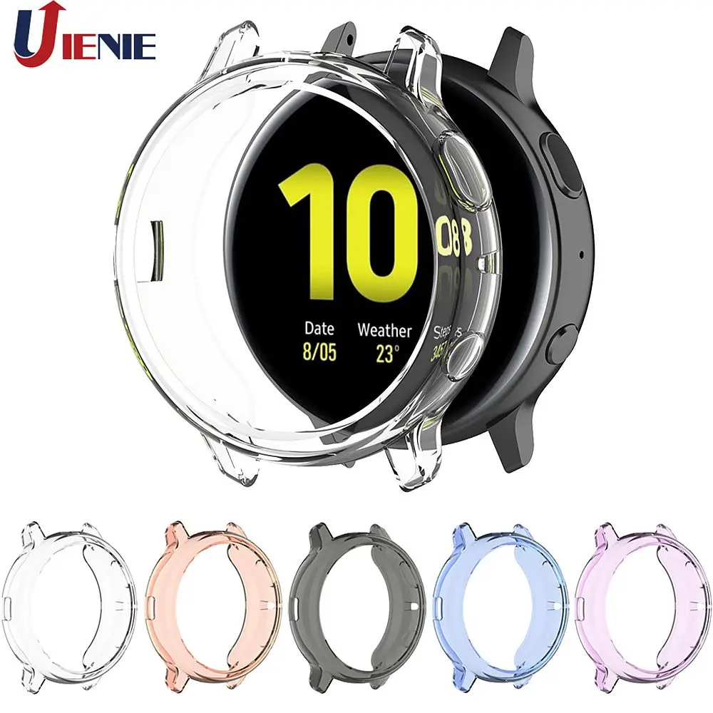 

TPU Silicone Protective Case Cover for Samsung Galaxy Watch Active 2 40mm 44mm SM-R830 R820 Smart Bracelet Protector Shell Cases