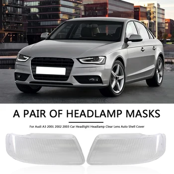 

Portable Car Headlight Lens Replacement Ornaments Unique Parts Clear for Audi A3 2001-2003 8L0941003AF 8L0941004AF​