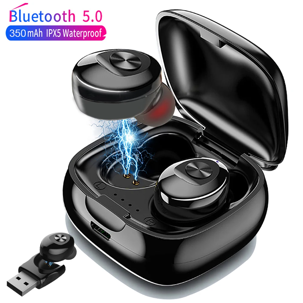 

XG12 TWS Bluetooth 5.0 Wireless Earphone 5D Stereo Wireless Earbus HIFI Sound In-Earphone Sport Earphone Handsfree Game Headset