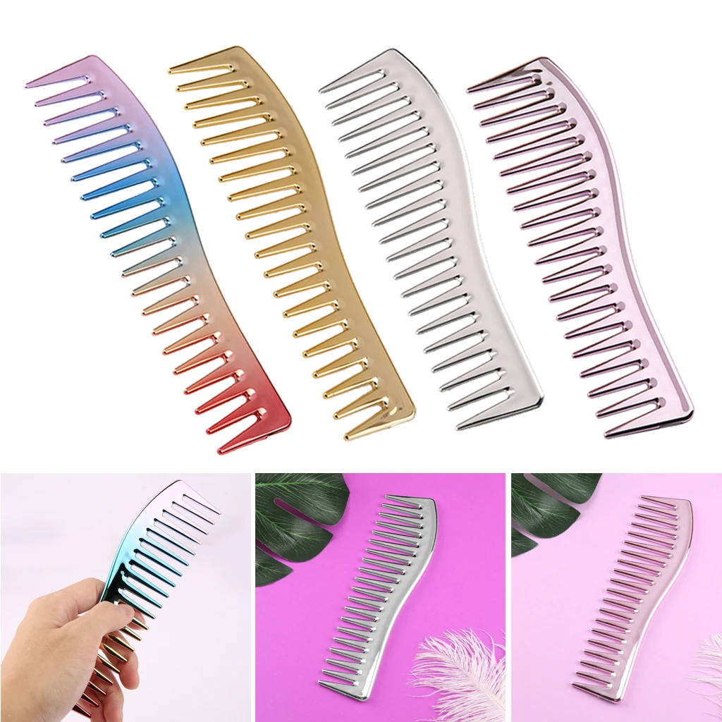 Wide Tooth Shark Plastic Comb Detangler Curly Hair Salon Hairdressing Comb Massage For Hair Styling Tool Wide Teeth Comb
