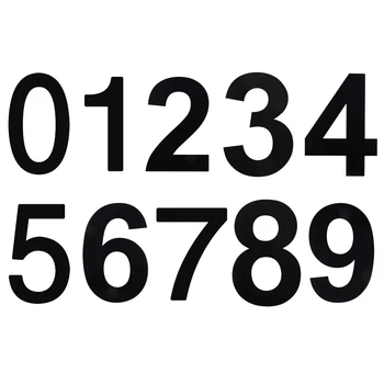 

#0-9 Matte Black Stainless Steel Doorplate Numbers Large Floating Figures