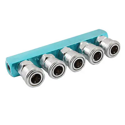 

Pneumatic Piping 5 Way Knurled Socket Multi Pass Quick Coupler