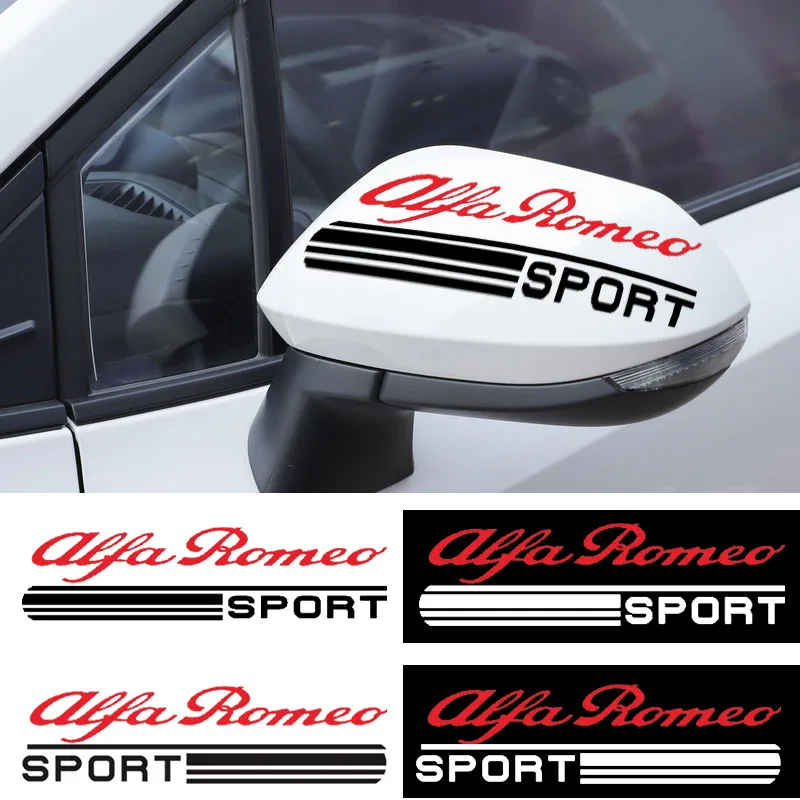 

2 pcs car rearview mirror Decorative Protection sticker For Alfa alpha Romeo 159 147 156 Giulietta 147 159 Mito KEYRING Car