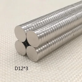 

50 100pcs/lot Disc magnet 12*3 N35 NdFeB magnet 12x3 magnets 12 x 3