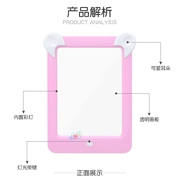 Большой 3D коврик повторное использование создание искусства светящийся офисный светильник энергетическая волшебная доска детская доска для письма буфер обмена креативная детская игрушка 8," ЖК-дисплей
