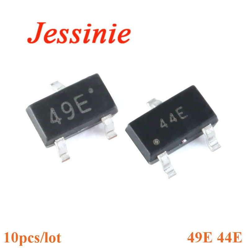 10Pcs SOT23 SMD 44E 49E Hall Effect Sensor Switch SMD Hall Element