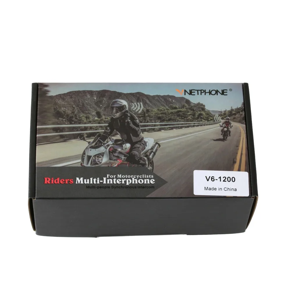 Vnetphone V6 мотоцикл Bluetooth 1200 м шлем домофон полный дуплекс для 6 райдеров BT беспроводной motocicleta переговорные гарнитуры