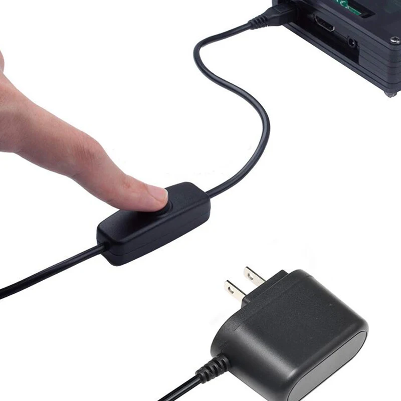 Для Raspberry Pi 4 Мощность Кабель-адаптер 5В 3A USB к Тип-C Питание шнур с вкл/выкл кнопка Тип-usb-c для Raspberry Pi 4