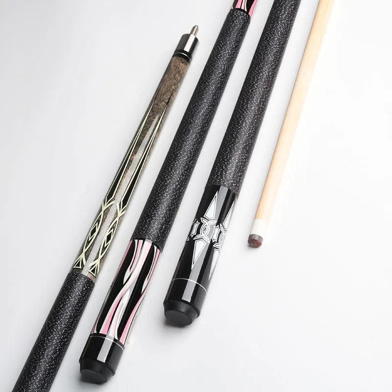 Pool Cue Billiard Maple Shaft Stick With Case Linen Wrap Billar Taco De Billar Wonderful Decal Butt Professional cue billiard shaft billiard cue case