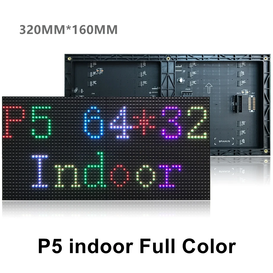 P5 SMD полноцветный модуль 320*160 мм 64*32 пикселей rgb светодиодный рекламный экран 1/16