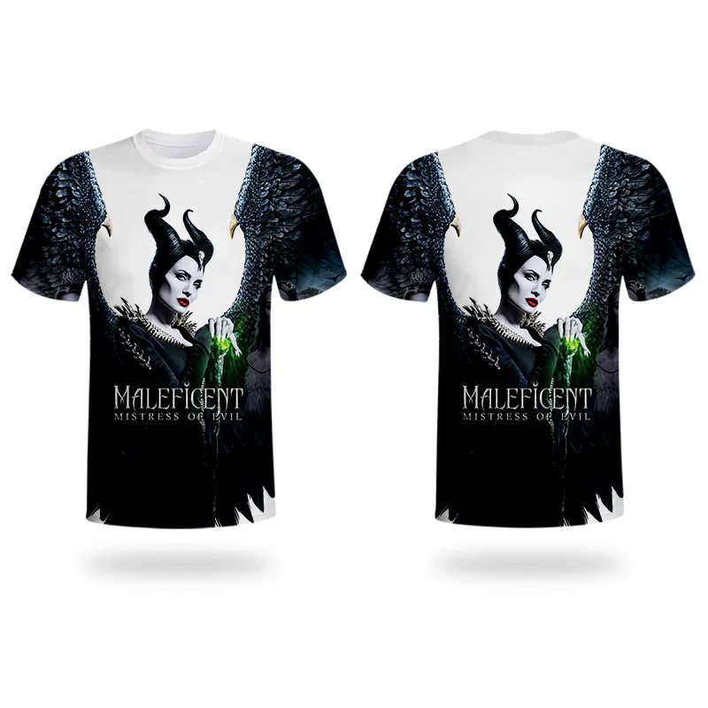 Модная одежда королевы WHOSONG 3D футболка Maleficent 2 Женская и Мужская Уличная одежда из фильма странная сказка белая футболка