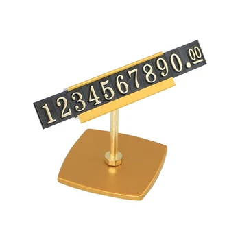 

Price Tag Table Shelf Talker Red Wine Aluminum Landing Price Stand Standard Square Bar Price Cubes Display Jewelry Data Strip