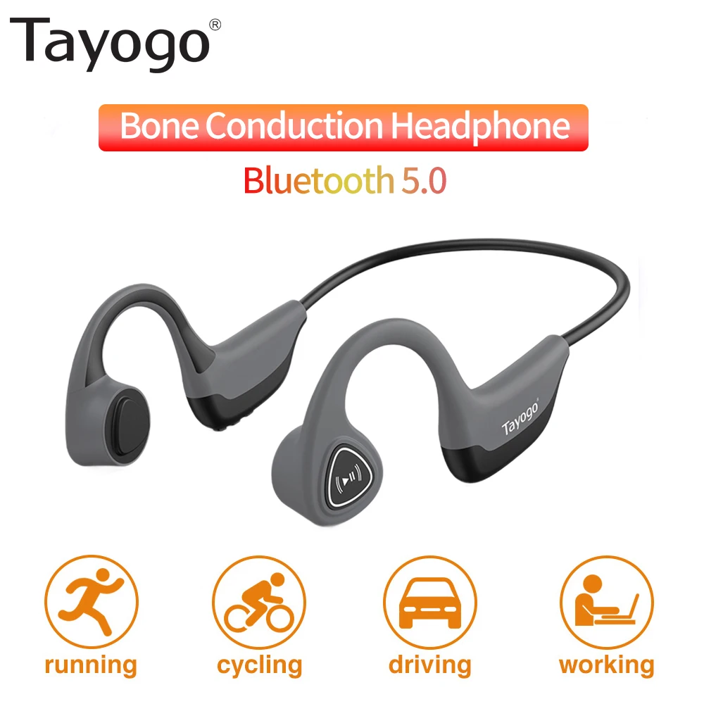 Ik heb een contract gemaakt Artefact opstelling Tayogo S2 Bone Conduction Earphone Bluetooth 5.0 Wireless Headphones  Outdoor Sport Sweatproof Headset With Mic Handsfree Headset - Earphones &  Headphones - AliExpress